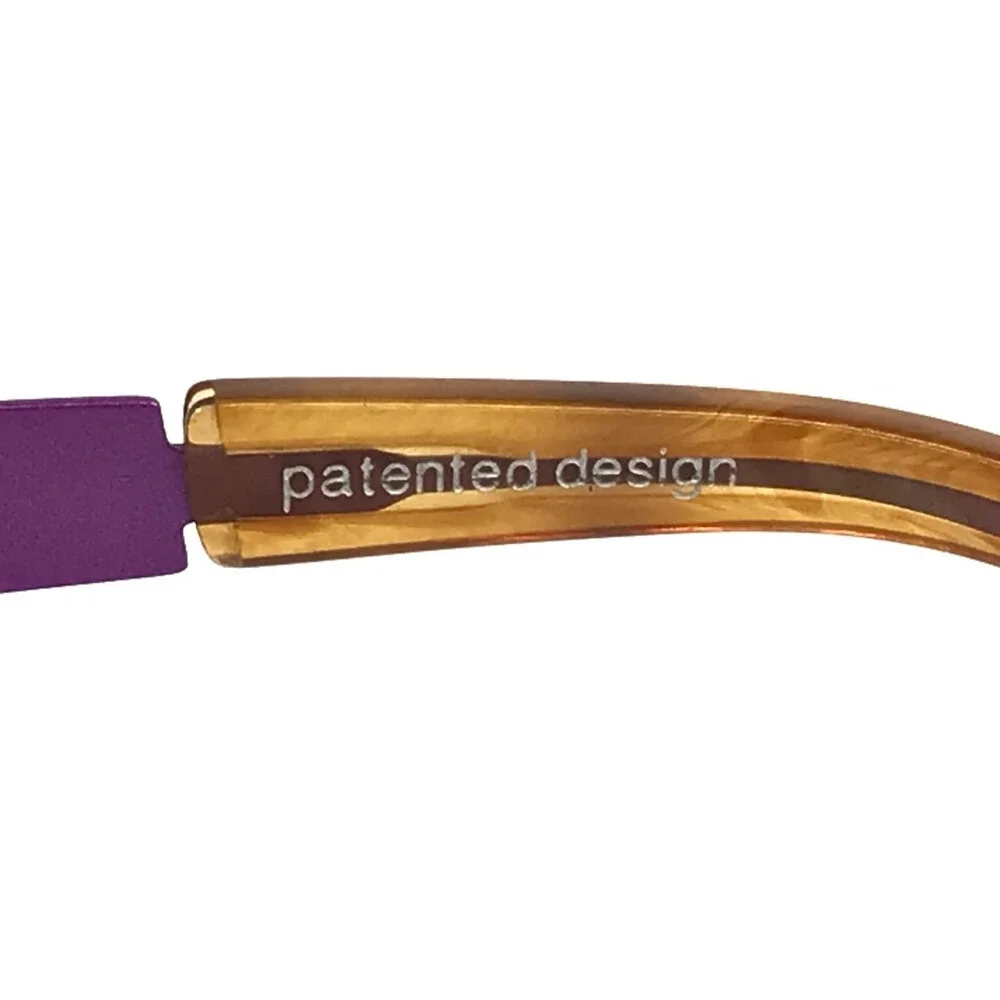 BOZ Eyeglasses Frames ZOO 7072 Purple Leopard Cat Eye Half Rim 53-17-135